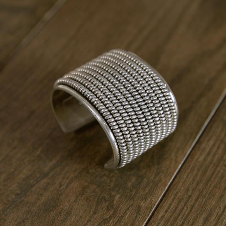 Phillip Tsosie Twisted Wire Silver Cuff | Blue-Eyed Bear Collection